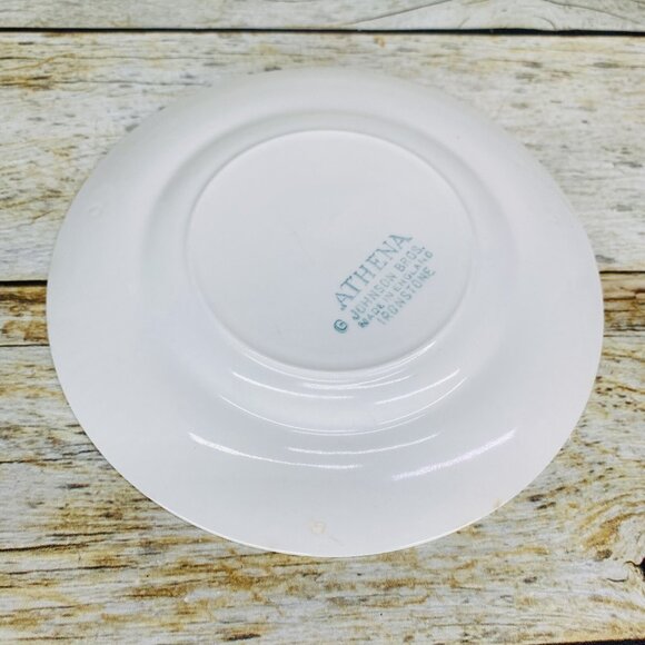 Johnson Brothers ATHENA White Ribbed Smooth England Ironstone Bread Plate Set 3 - Picture 3 of 16